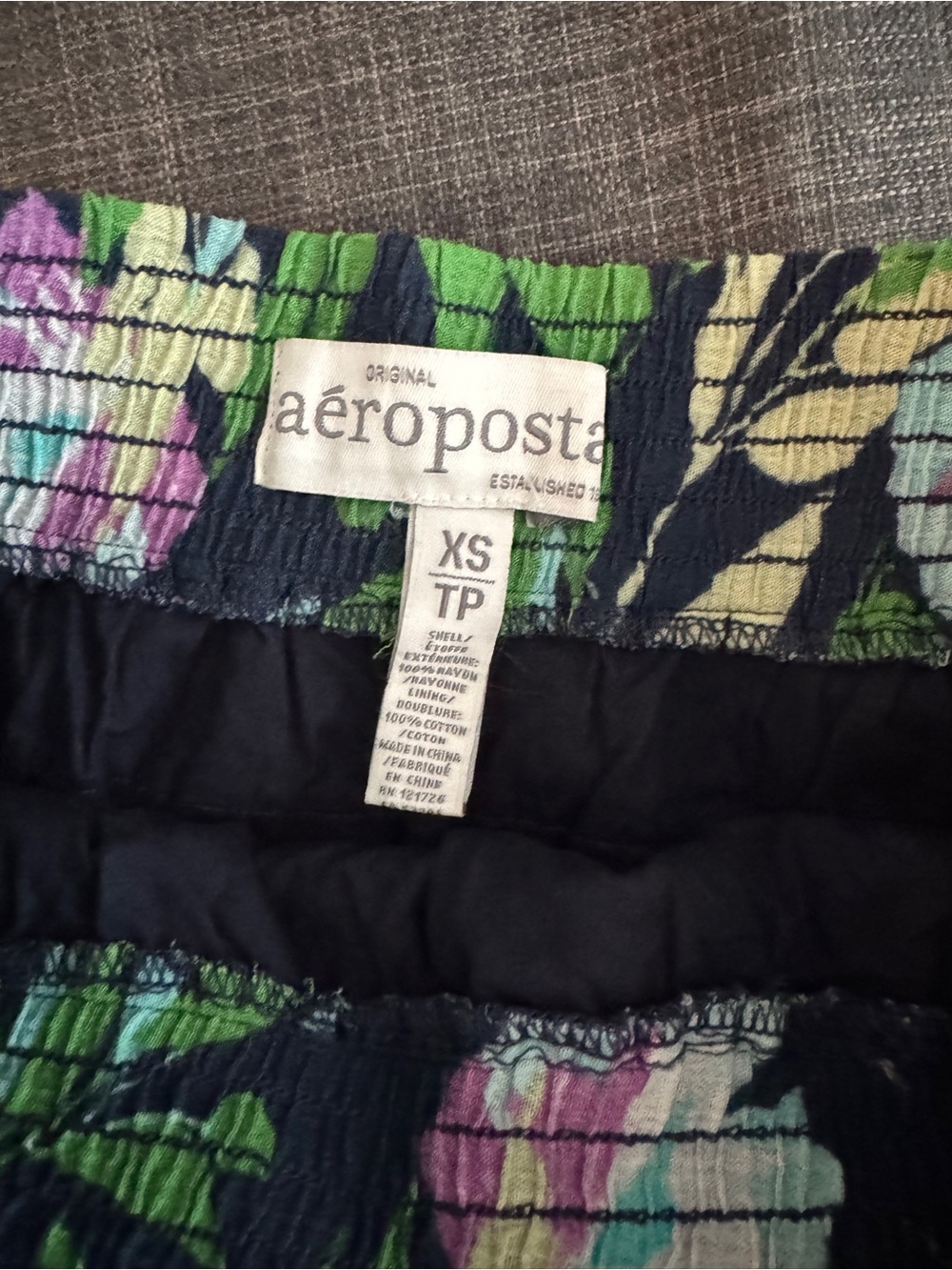 Navy Floral Ruffle Mini Skirt - Picture 2 of 4